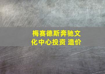 梅赛德斯奔驰文化中心投资 造价